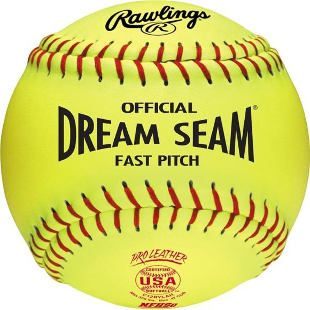 Official Dream Seam Fastpitch Softballs | 12"USA/ASA NFHS Multiple Count Options